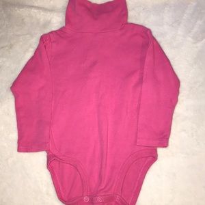 baby girl long sleeve turtle neck onesie